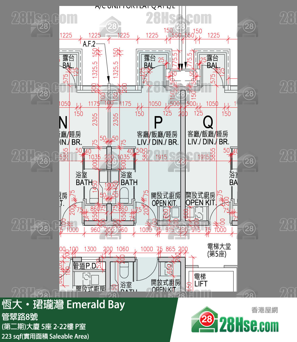 缇岸 (第二期)大厦 5座 10楼 P室 平面图