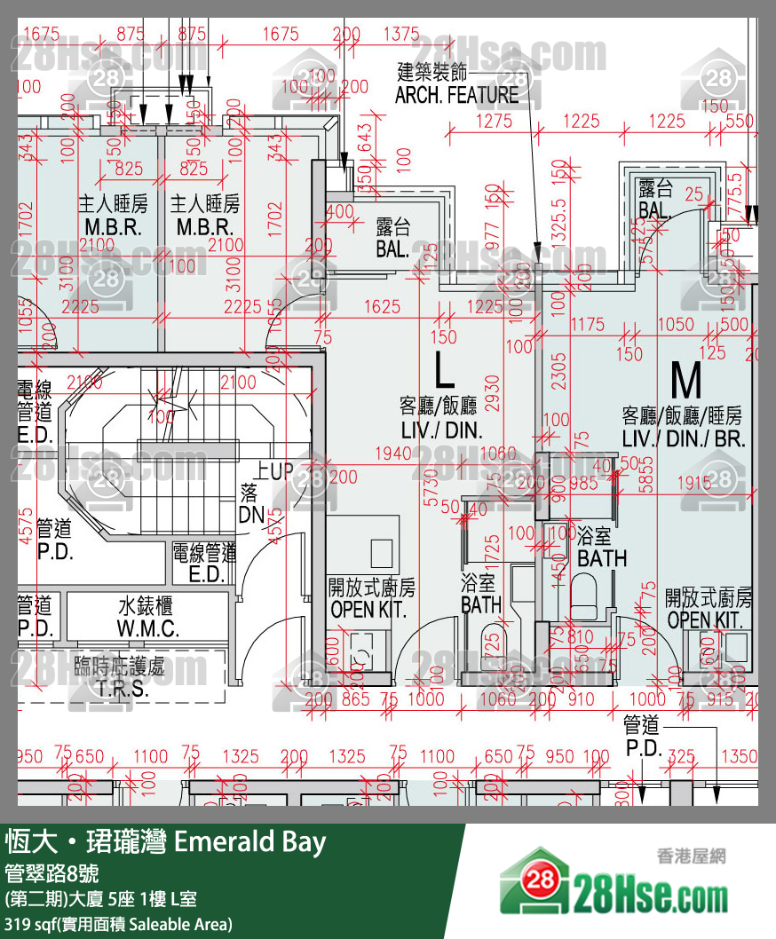 缇岸 (第二期)大厦 5座 1楼 L室 平面图
