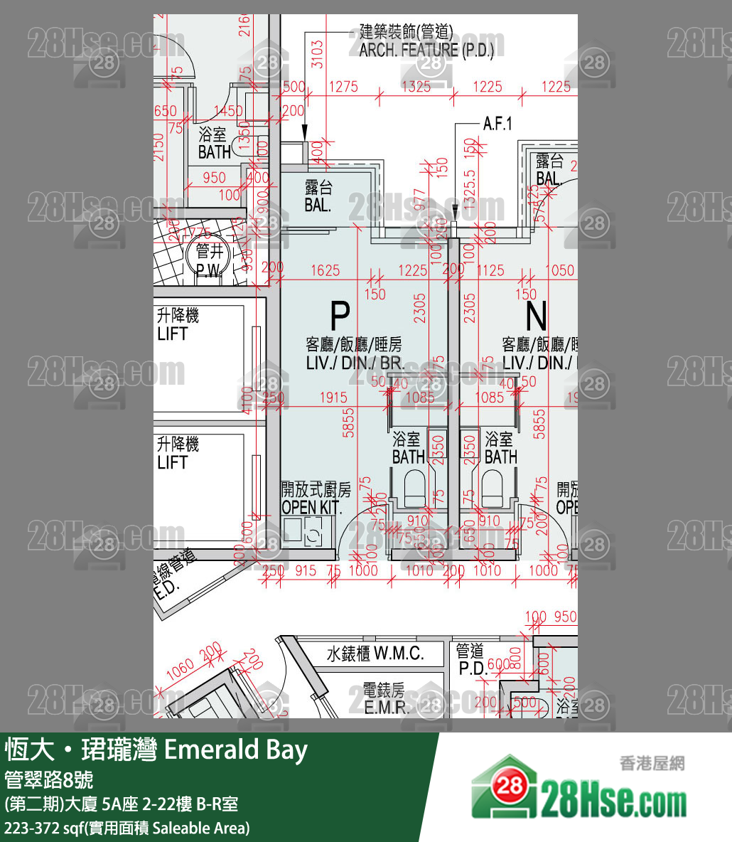 缇岸 (第二期)大厦 5A座 5楼 K室 平面图