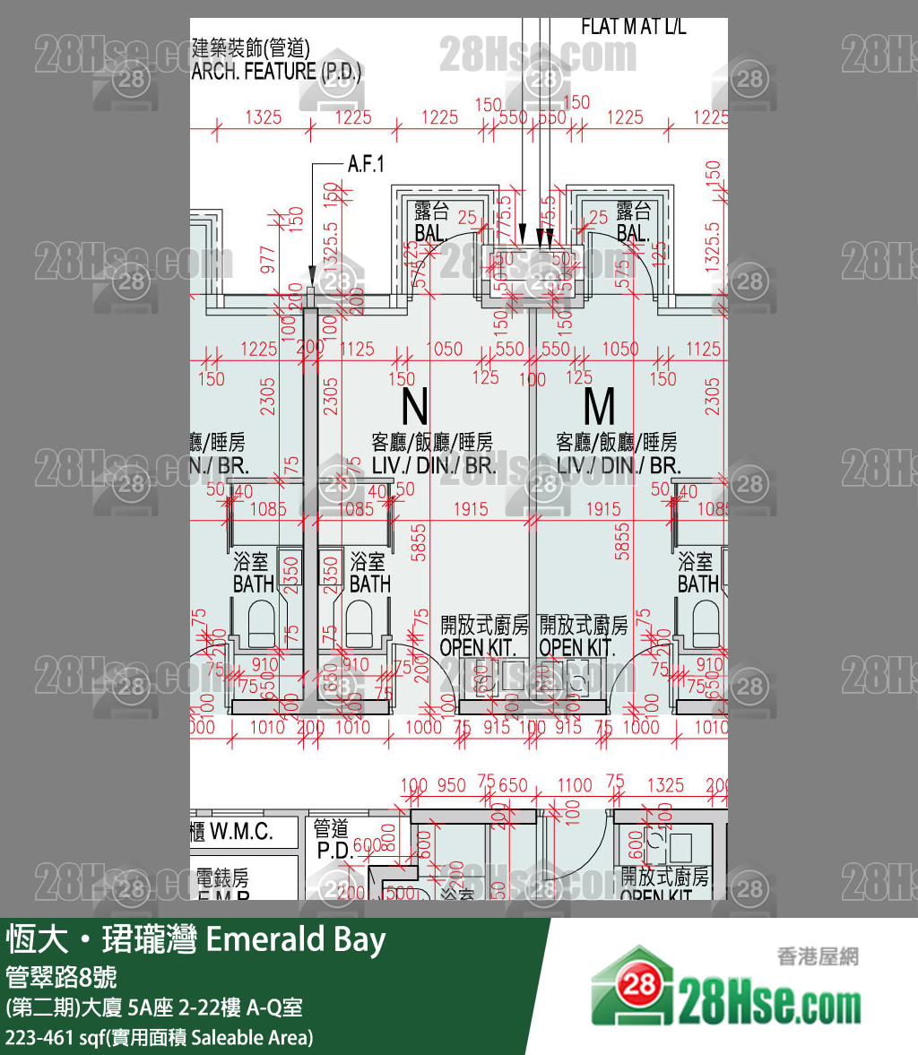 缇岸 (第二期)大厦 5A座 6楼 G室 平面图