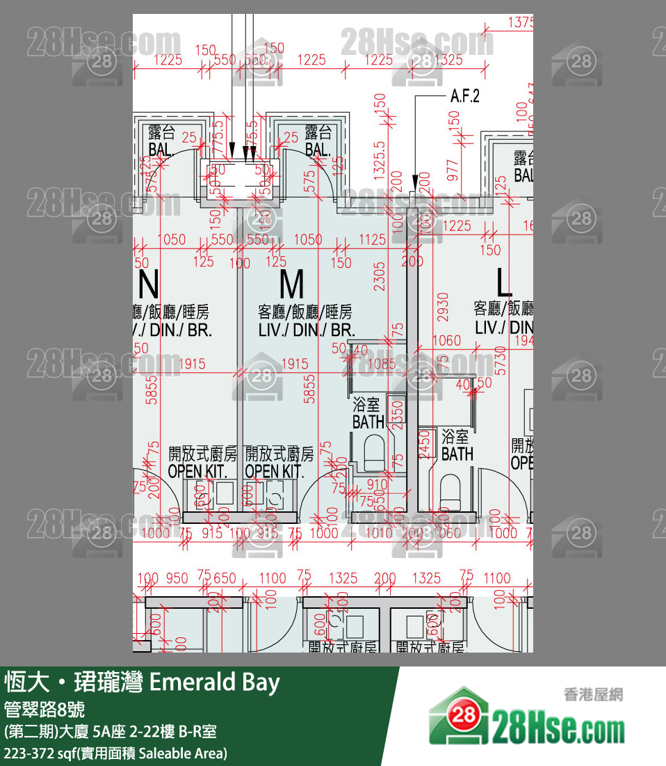 缇岸 (第二期)大厦 5A座 11楼 K室 平面图