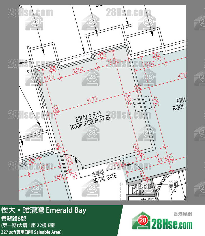 缇岸 (第一期)大厦 1座 22楼 E室 平面图