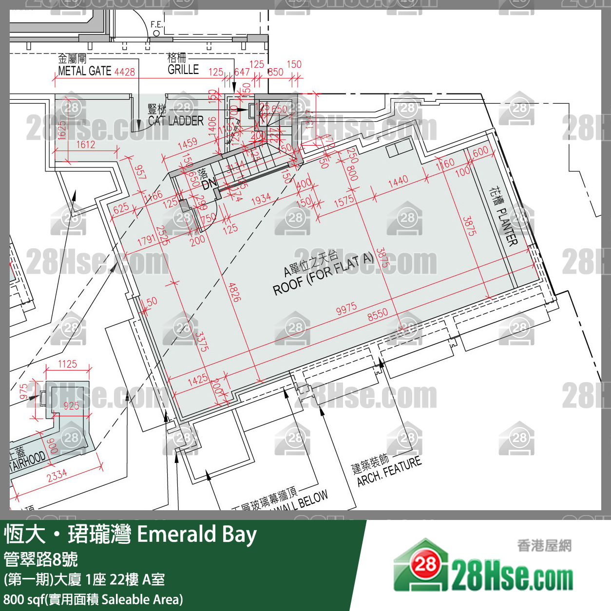 缇岸 (第一期)大厦 1座 22楼 A室 平面图
