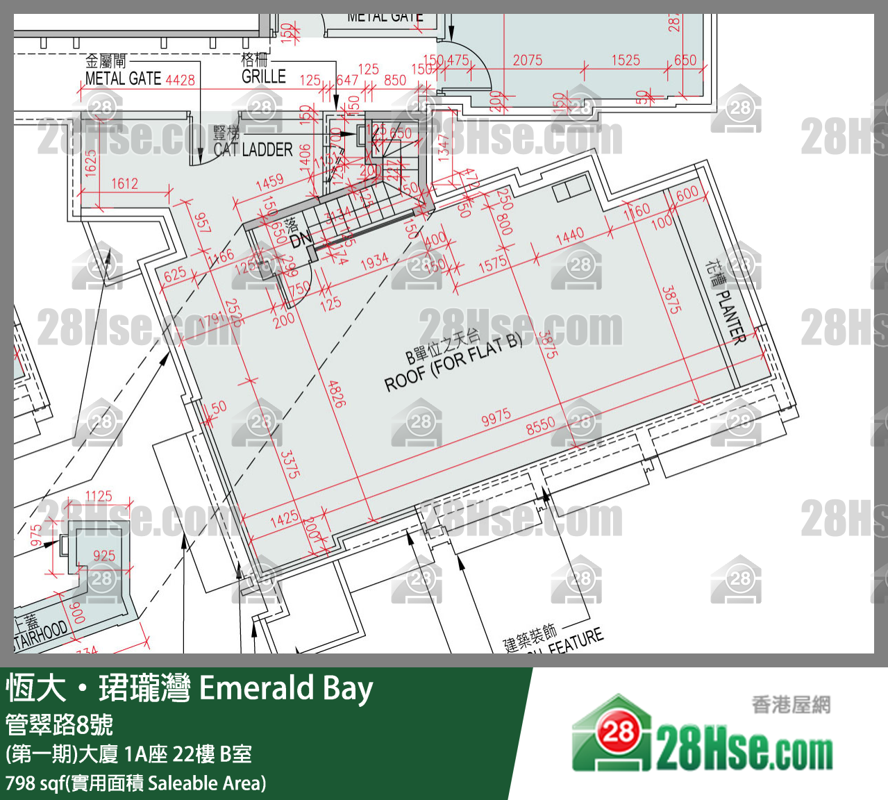 缇岸 (第一期)大厦 1A座 22楼 B室 平面图