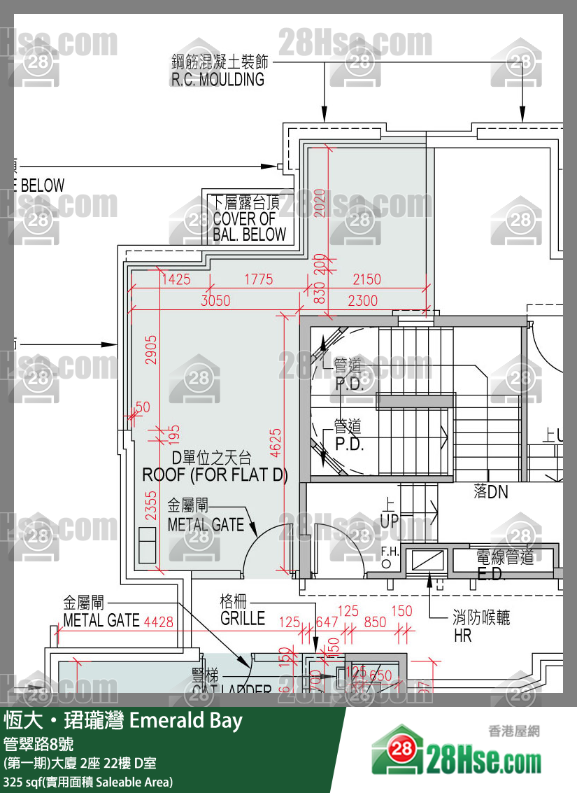 缇岸 (第一期)大厦 2座 22楼 D室 平面图