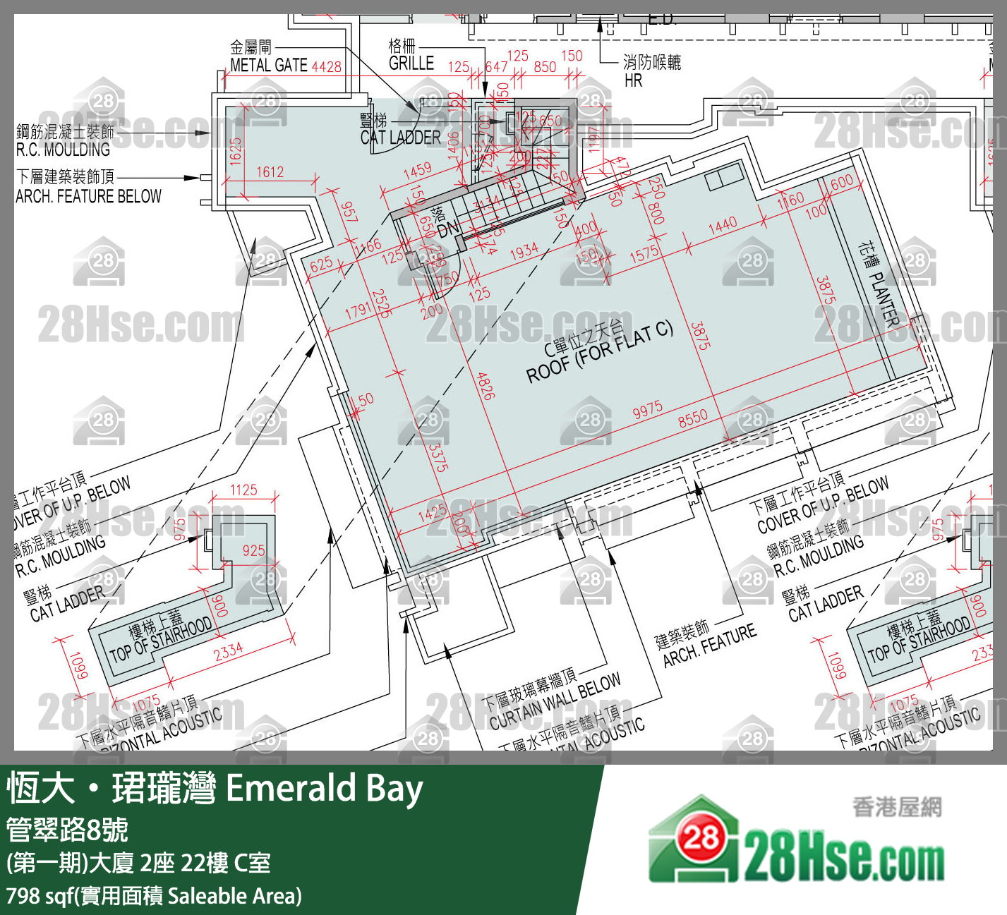缇岸 (第一期)大厦 2座 22楼 C室 平面图
