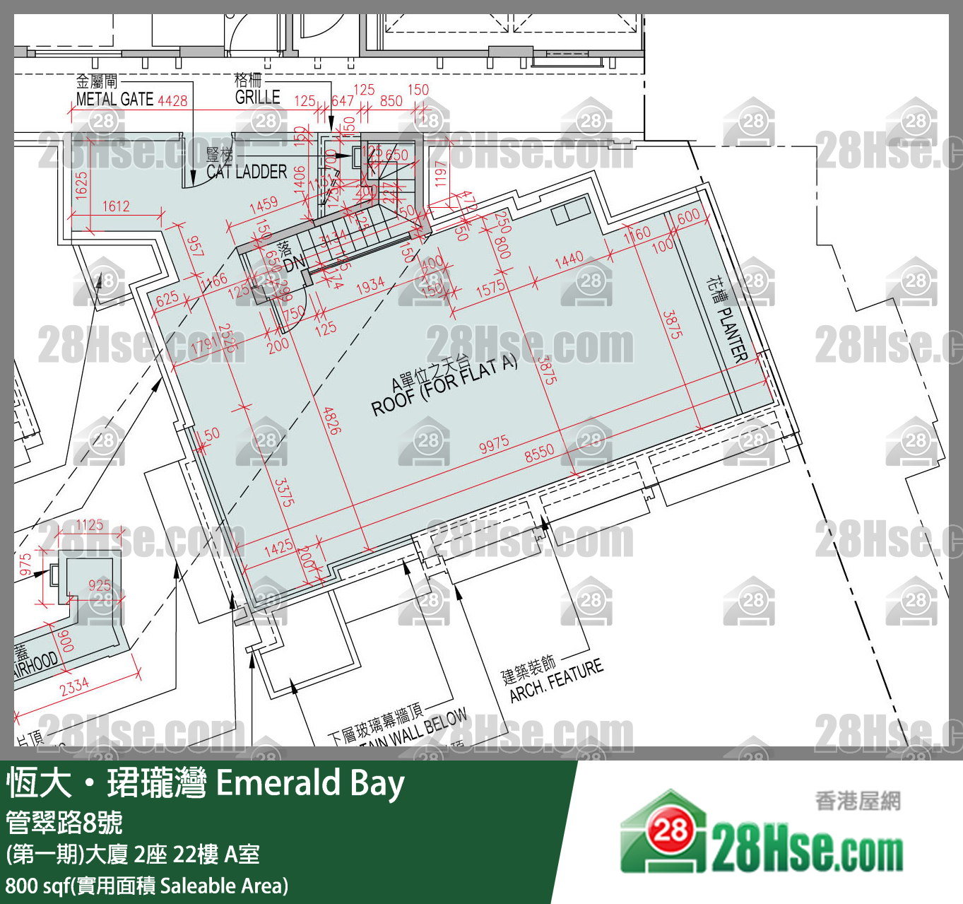 缇岸 (第一期)大厦 2座 22楼 A室 平面图