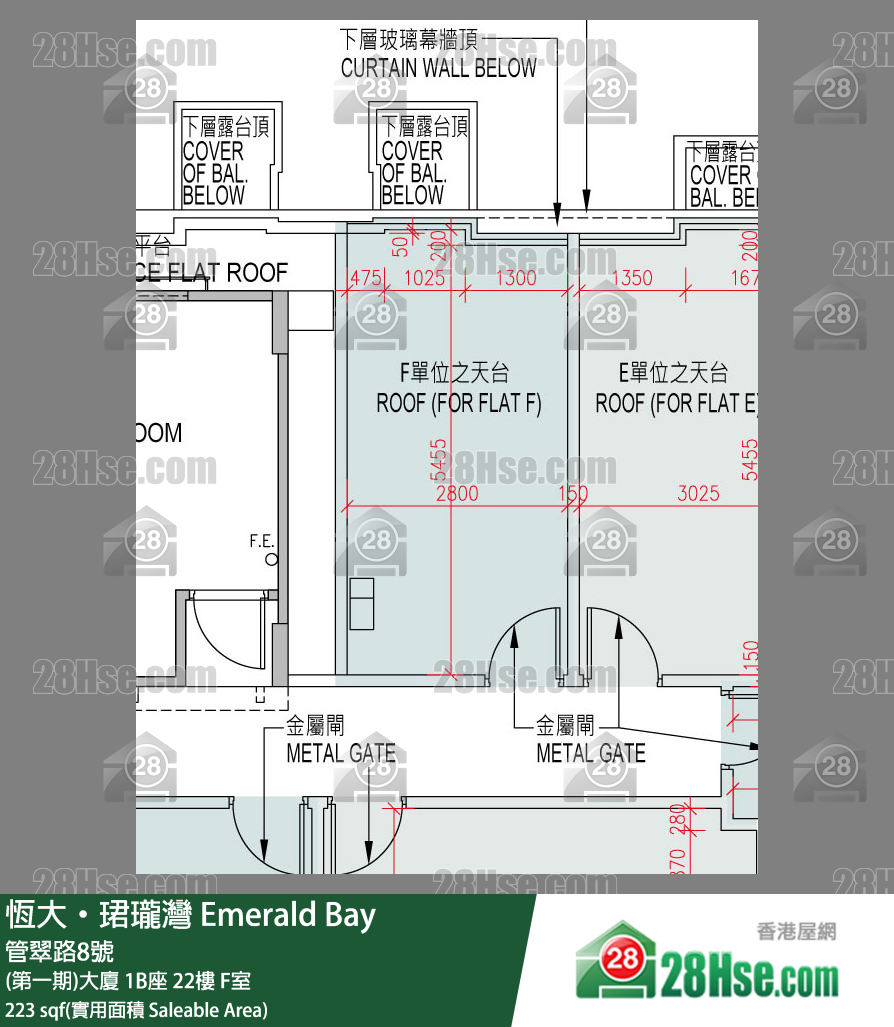 缇岸 (第一期)大厦 2A座 22楼 F室 平面图