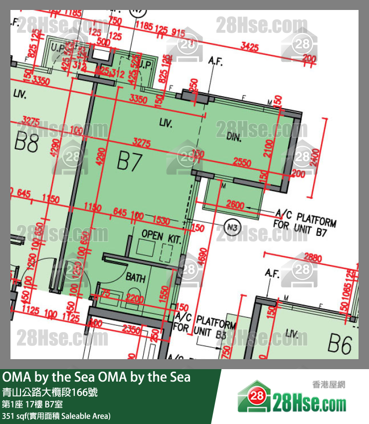 OMA by the Sea 第1座 17楼 B7室 平面图