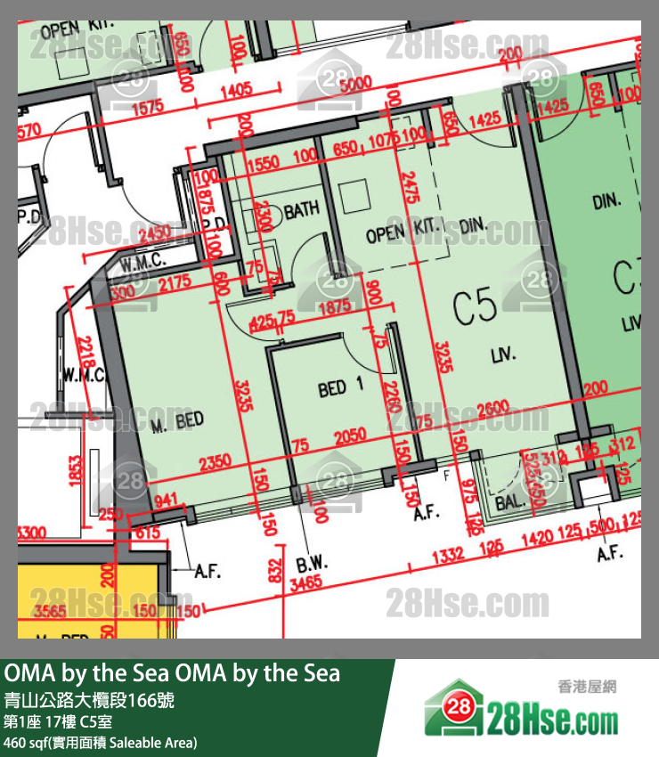 OMA by the Sea 第1座 17楼 C5室 平面图