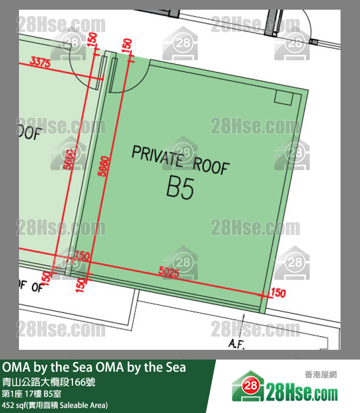 OMA by the Sea 第1座 17楼 B5室 平面图