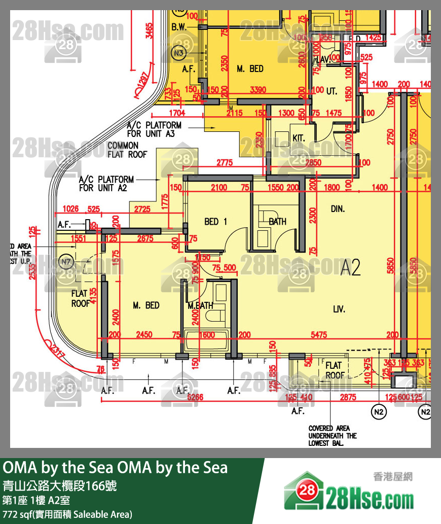 OMA by the Sea 第1座 1楼 A2室 平面图