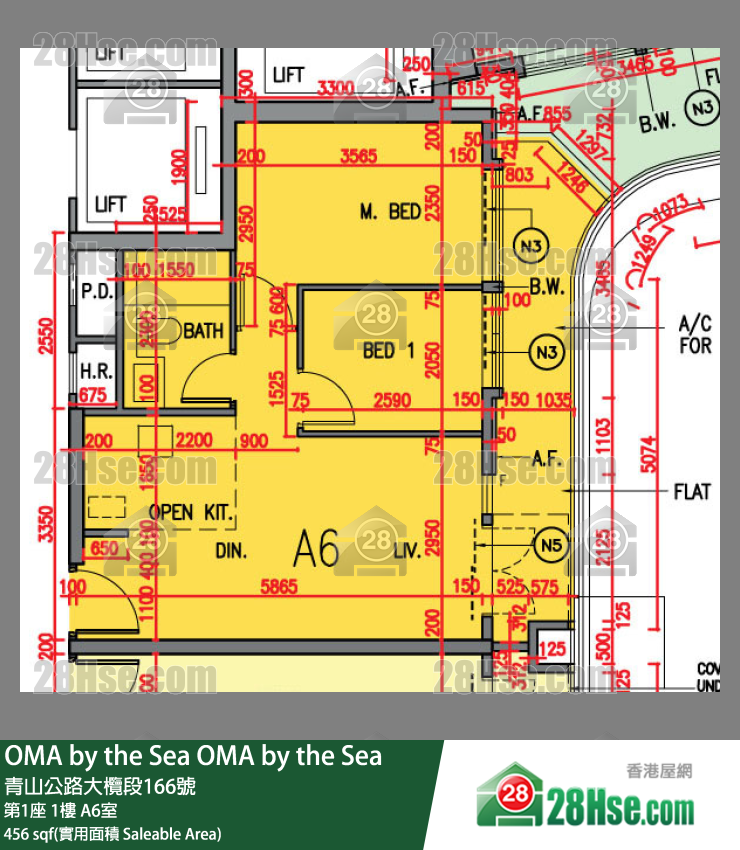 OMA by the Sea 第1座 1楼 A6室 平面图