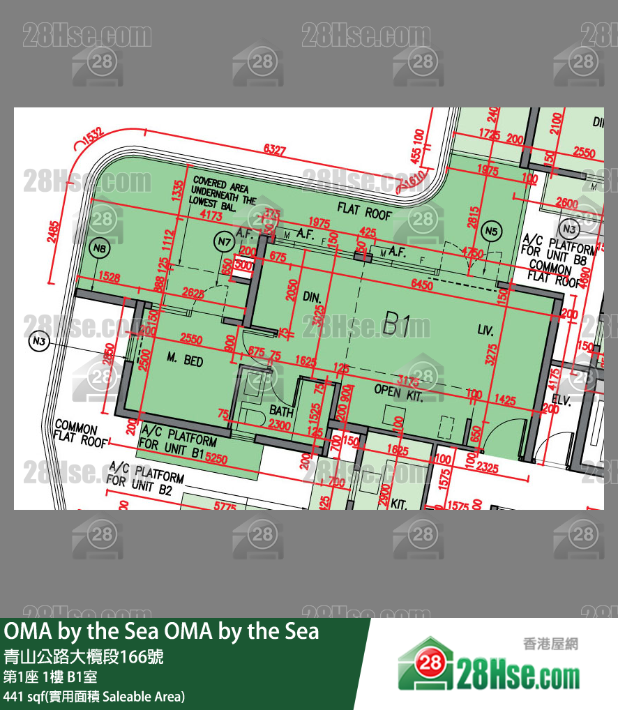 OMA by the Sea 第1座 1楼 B1室 平面图