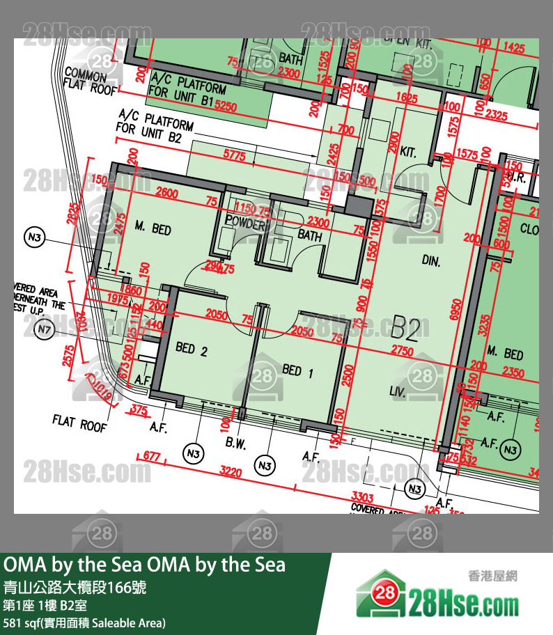 OMA by the Sea 第1座 1楼 B2室 平面图