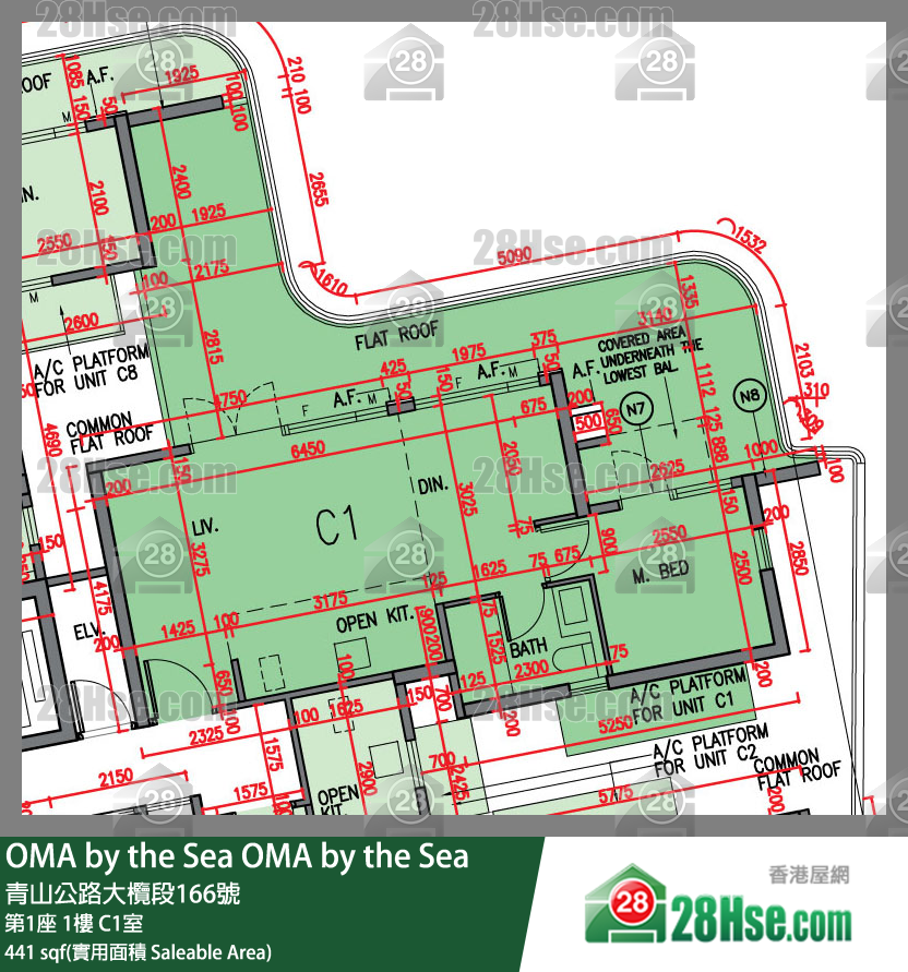 OMA by the Sea 第1座 1楼 C1室 平面图
