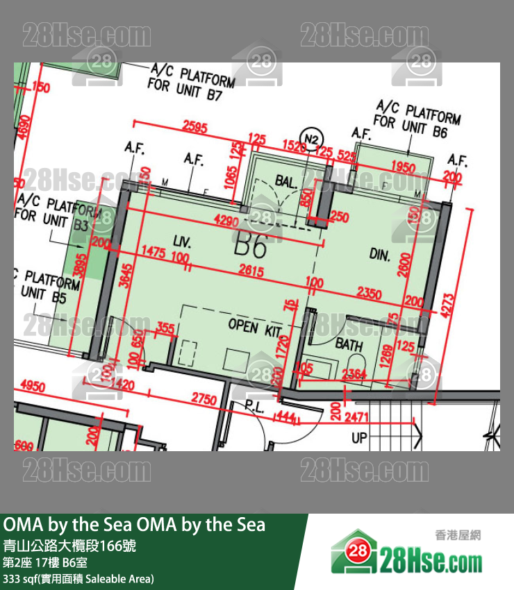 OMA by the Sea 第2座 17楼 B6室 平面图
