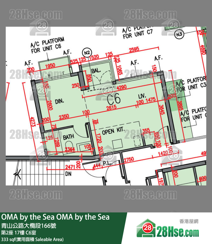 OMA by the Sea 第2座 17楼 C6室 平面图