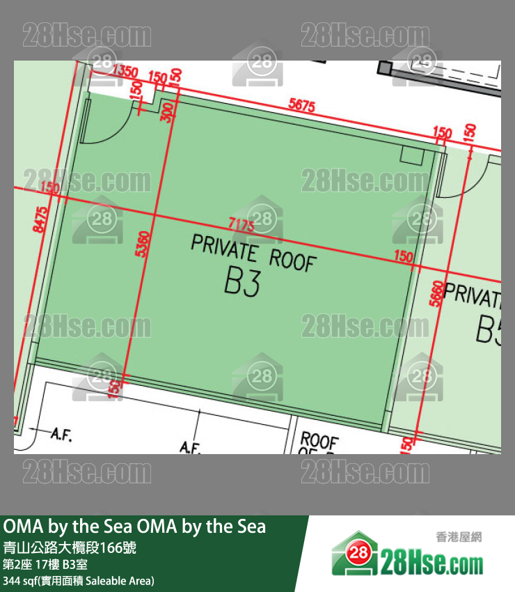 OMA by the Sea 第2座 17楼 B3室 平面图