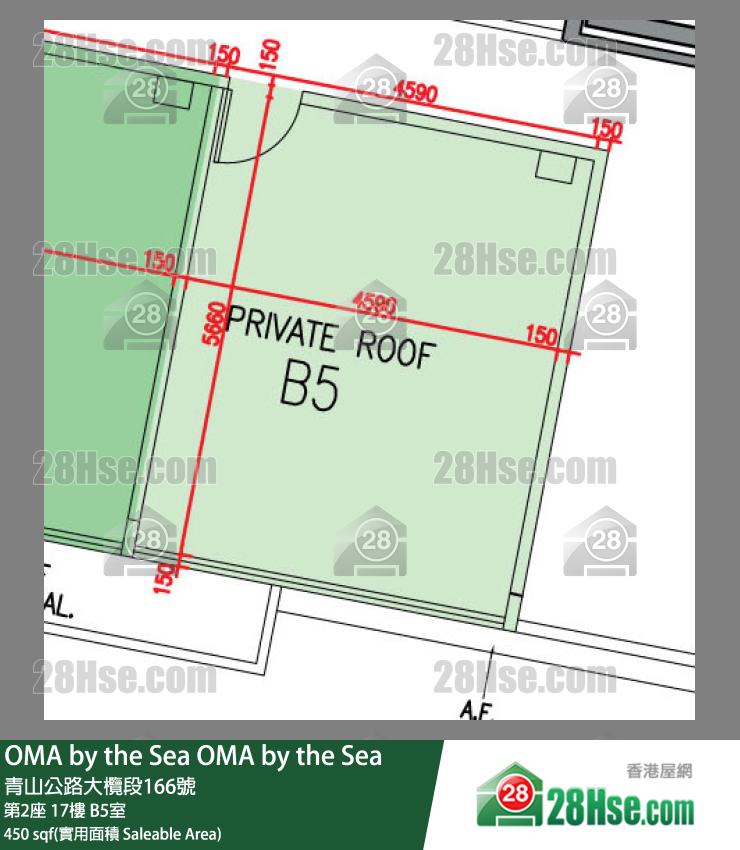 OMA by the Sea 第2座 17楼 B5室 平面图