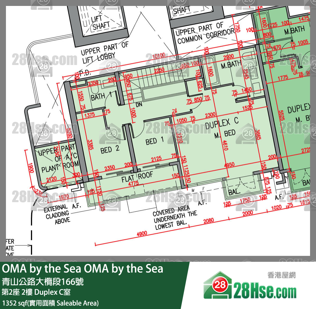 OMA by the Sea 第2座 2楼 Duplex C室 平面图