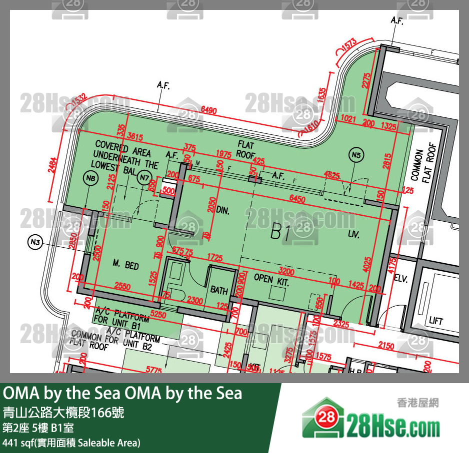 OMA by the Sea 第2座 5楼 B1室 平面图
