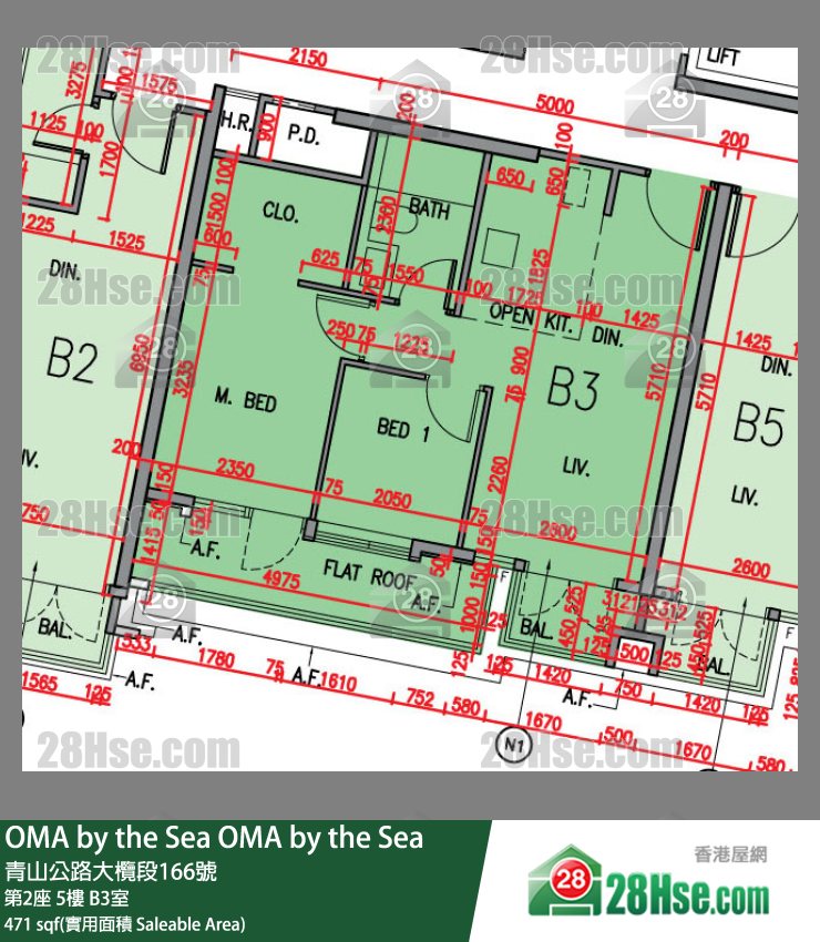 OMA by the Sea 第2座 5楼 B3室 平面图