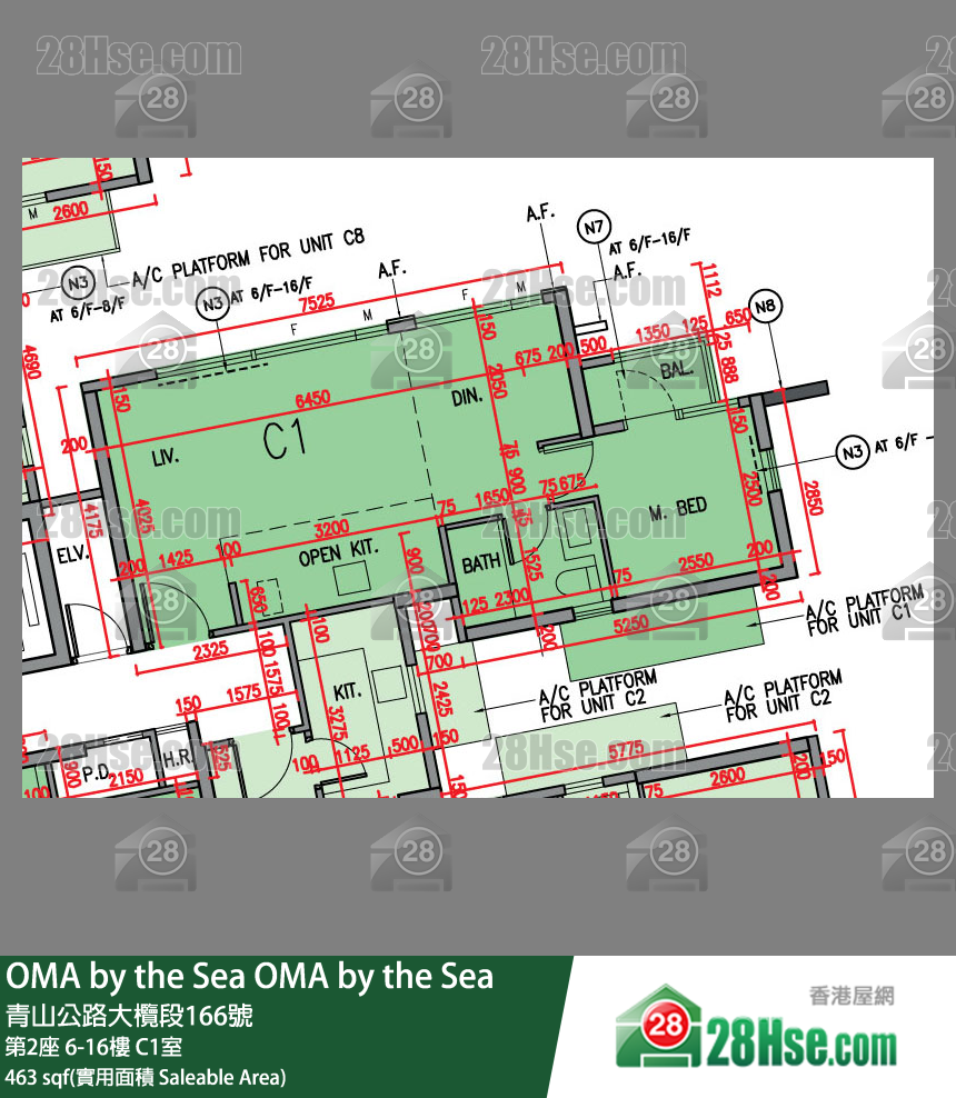 OMA by the Sea 第2座 6楼 C1室 平面图