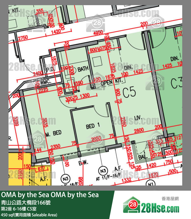 OMA by the Sea 第2座 10楼 C5室 平面图
