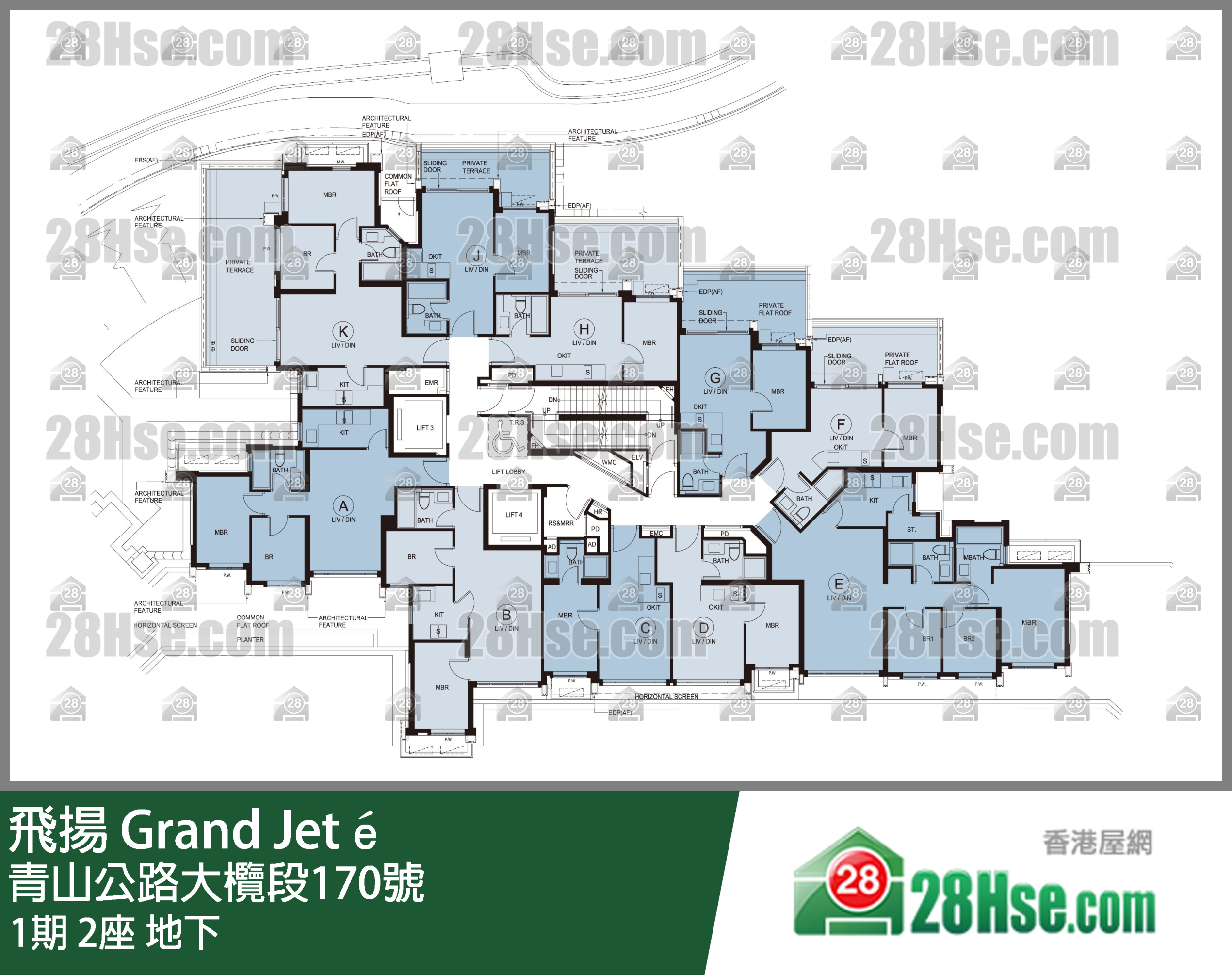1期 2座 地下 平面图