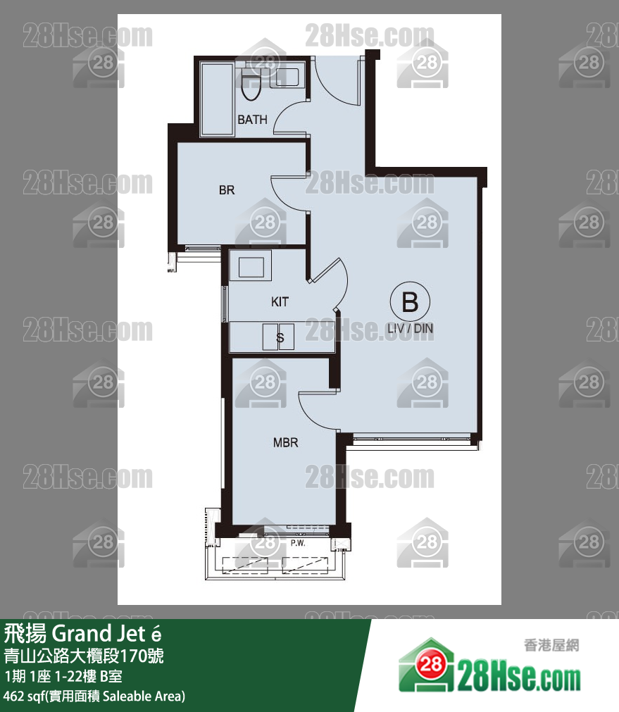 飛揚 1期 1座 12樓 B室 平面圖