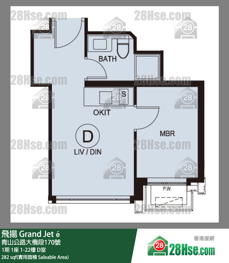 飛揚 1期 1座 3樓 D室 平面圖