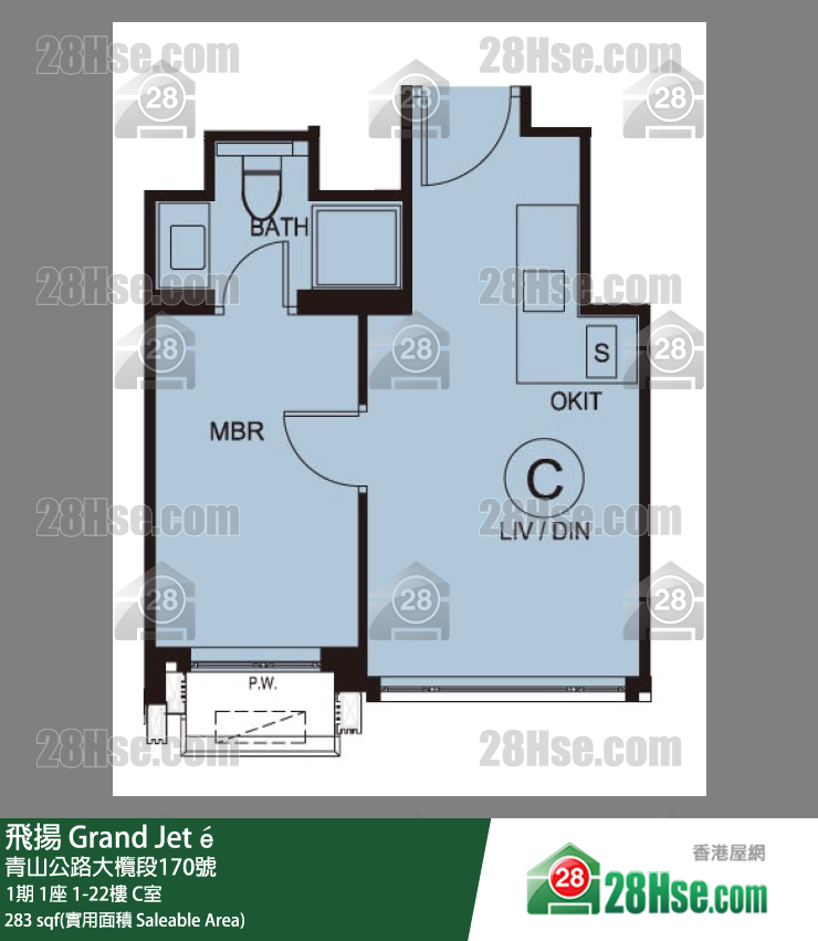 飛揚 1期 1座 1樓 C室 平面圖