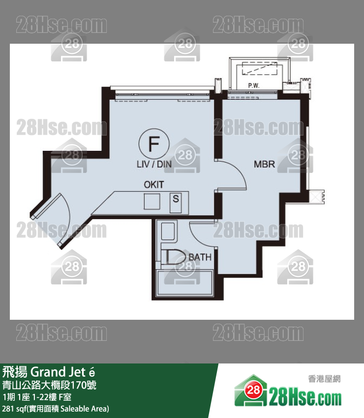 飛揚 1期 1座 20樓 F室 平面圖
