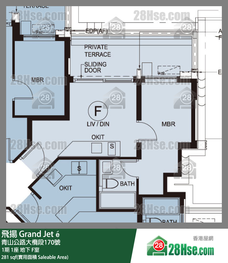 飛揚 1期 1座 F室 平面圖