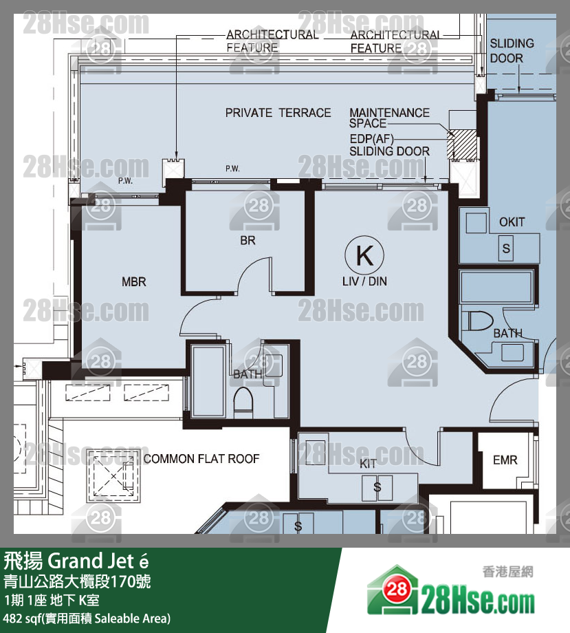 飛揚 1期 1座 K室 平面圖