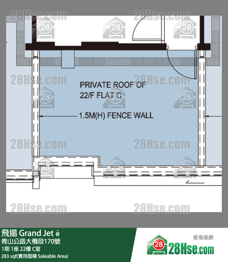 飛揚 1期 1座 22樓 C室 平面圖