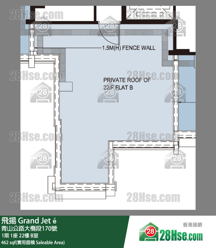 飛揚 1期 1座 22樓 B室 平面圖