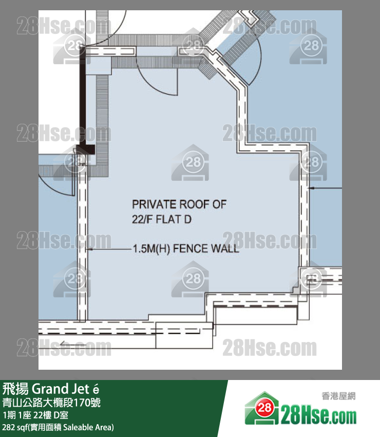 飛揚 1期 1座 22樓 D室 平面圖