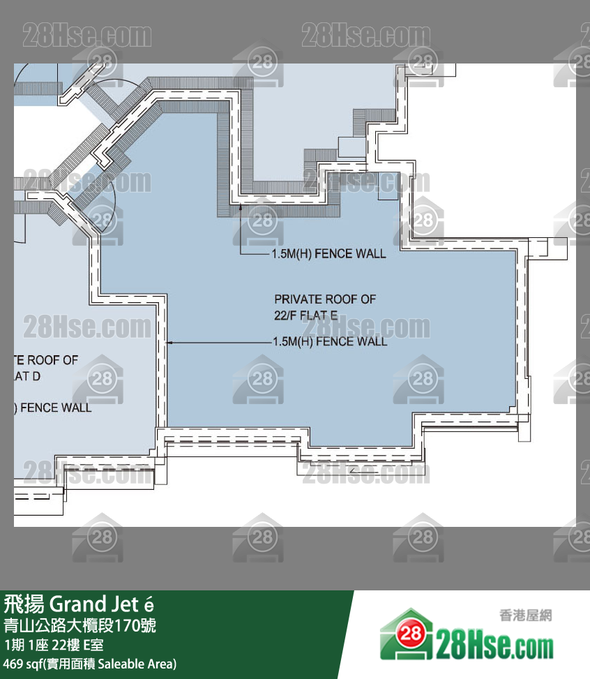 飛揚 1期 1座 22樓 E室 平面圖