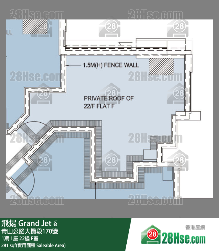 飛揚 1期 1座 22樓 F室 平面圖