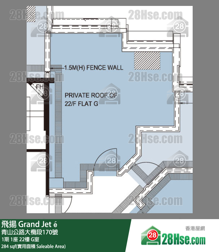 飛揚 1期 1座 22樓 G室 平面圖