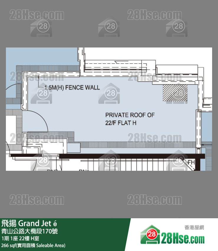 飛揚 1期 1座 22樓 H室 平面圖