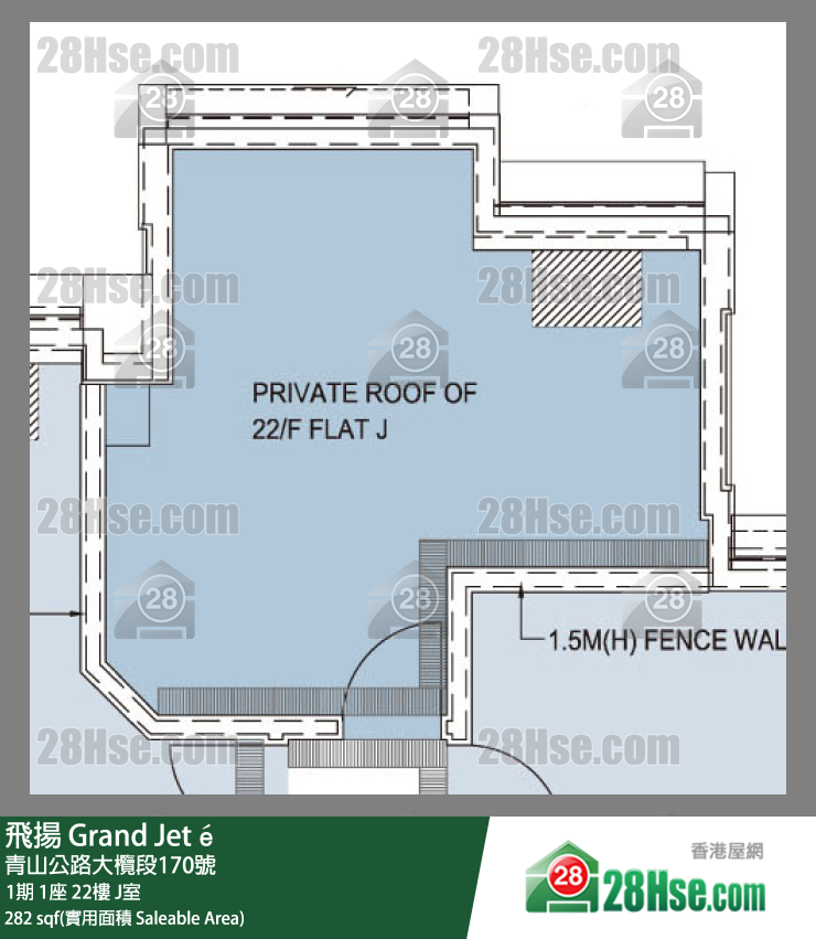 飛揚 1期 1座 22樓 J室 平面圖