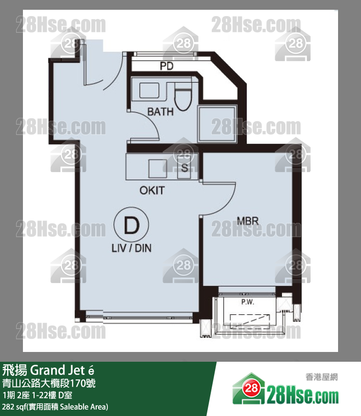 飛揚 1期 2座 2樓 D室 平面圖