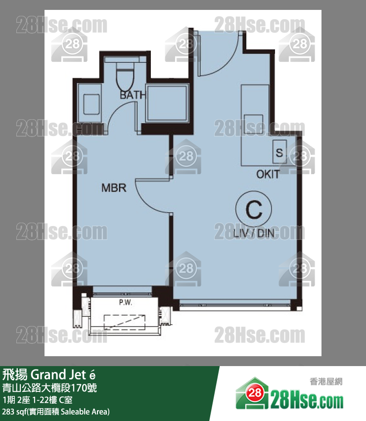 飛揚 1期 2座 19樓 C室 平面圖