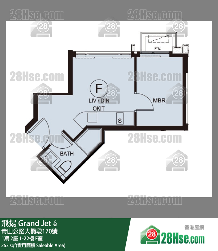 飛揚 1期 2座 7樓 F室 平面圖