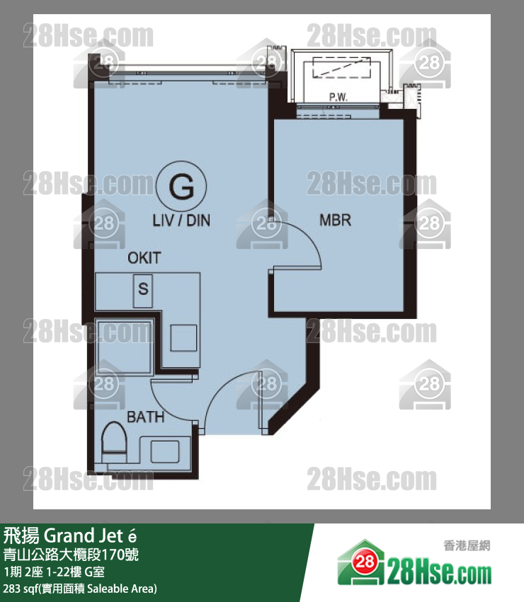飛揚 1期 2座 22樓 G室 平面圖
