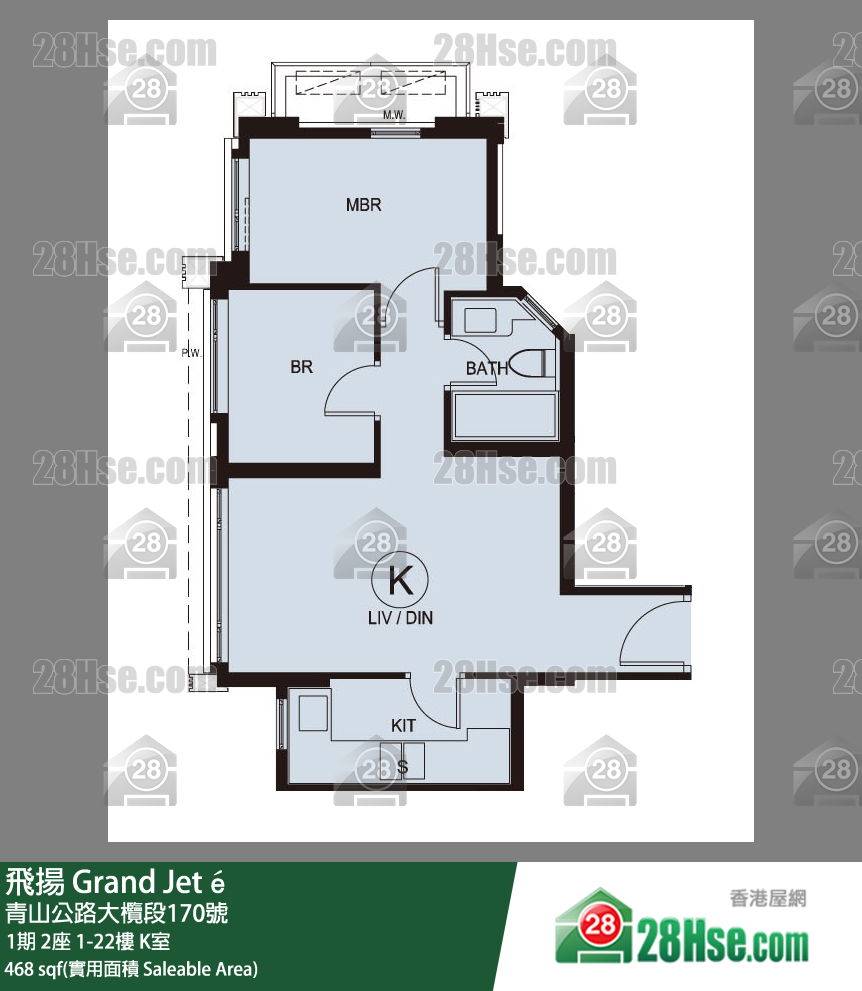 飛揚 1期 2座 5樓 K室 平面圖