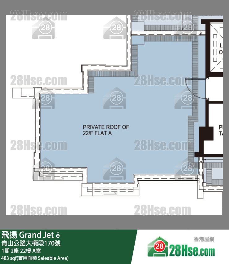 飛揚 1期 2座 22樓 A室 平面圖
